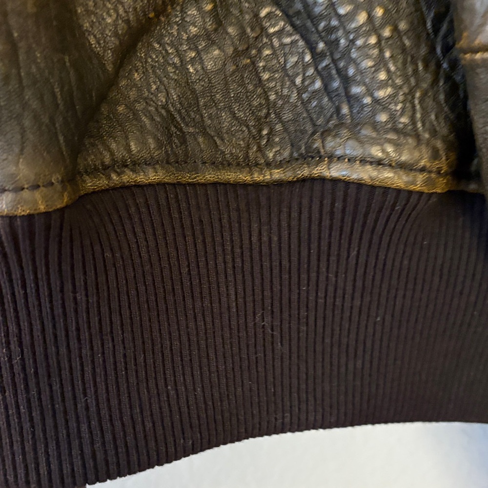 The Kooples Textured Black Sheep Leather Jacket - Picture 6 of 11
